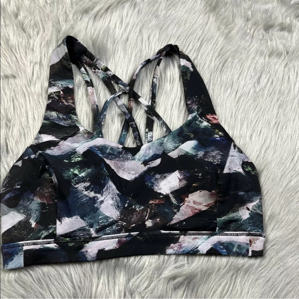 Lululemon Free To Be Serene Sports Bra Glacier Camo Starlight